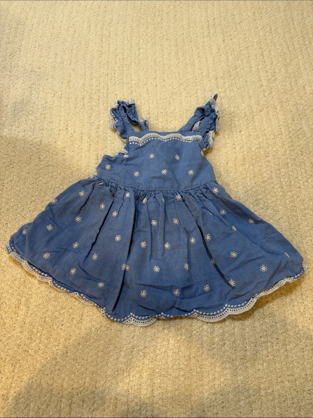 Cat & Jack Blue Floral Embroidered Sundress